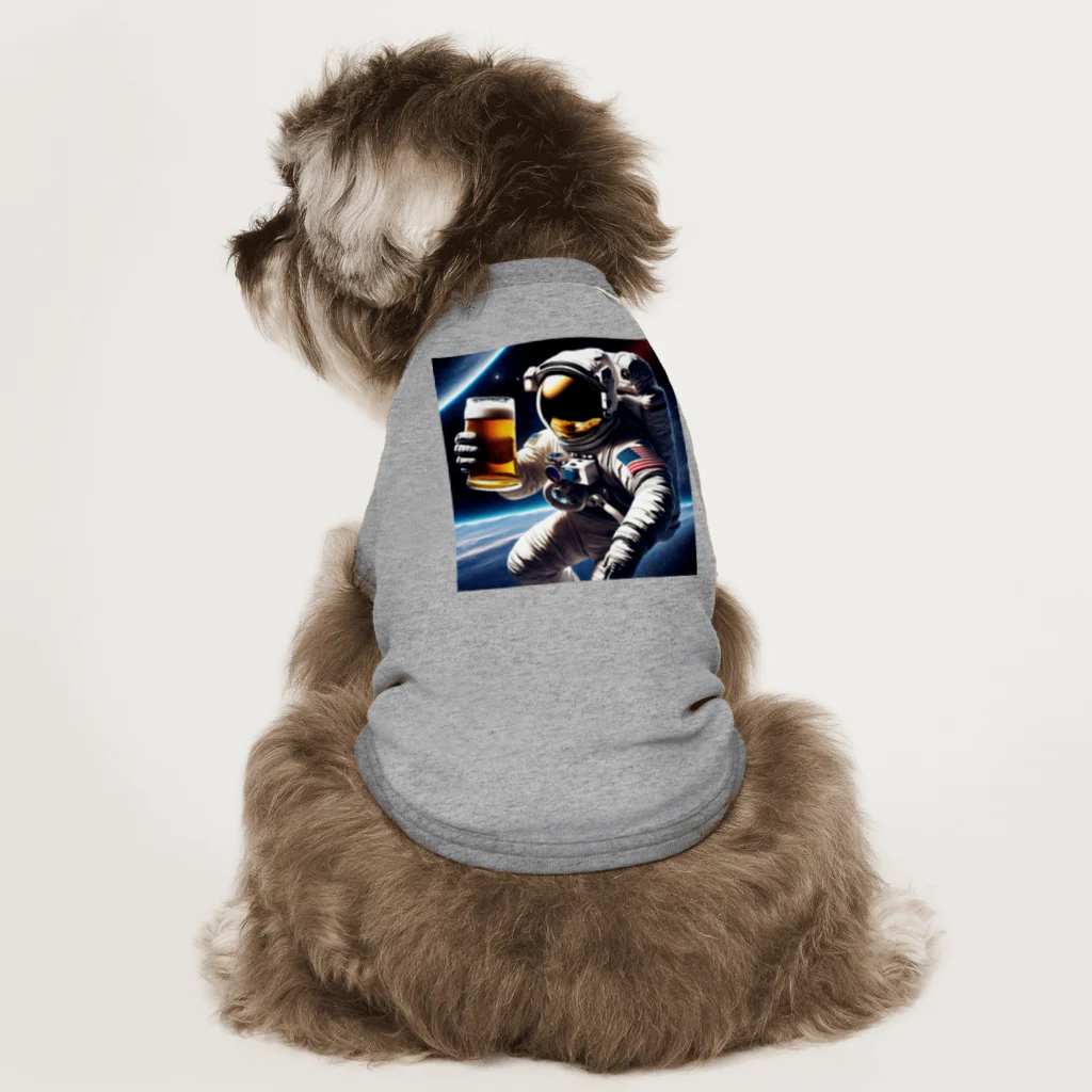 宇宙開発デザイン科の酒飲みアストロノーツ Dog T-shirt