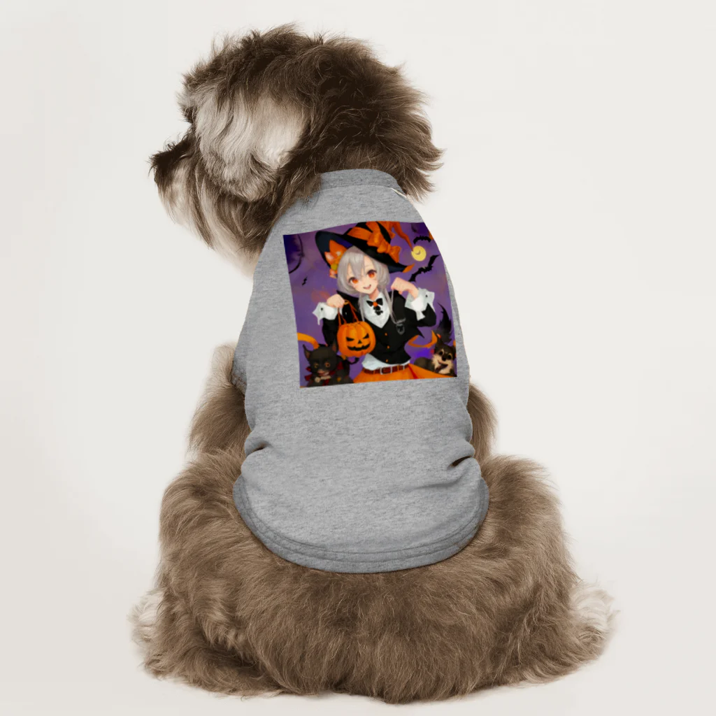 チワワ愛好家ショップのワワ大好き魔女のハロウィン・キャンディ・キス Dog T-shirt