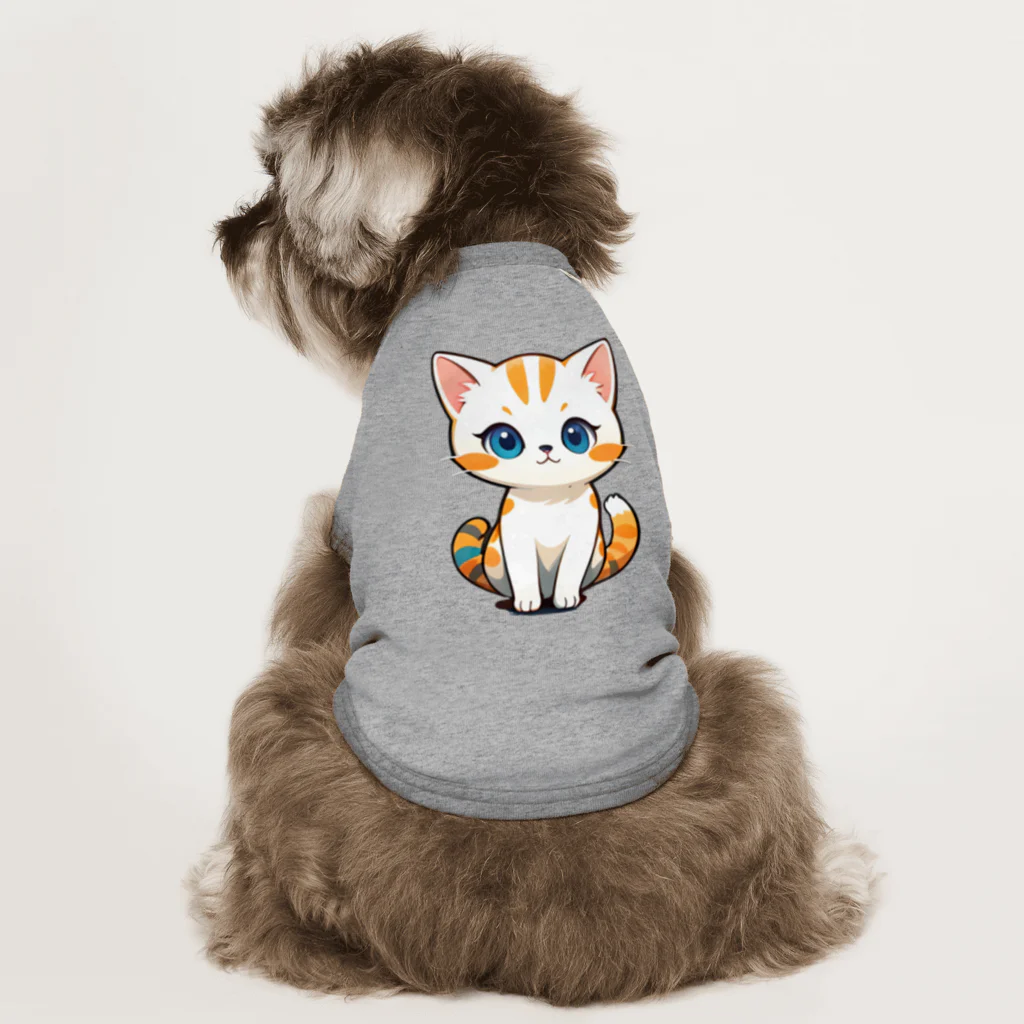 もふもふデザインストアのふんわり癒しのモフモフ猫 ドッグTシャツ