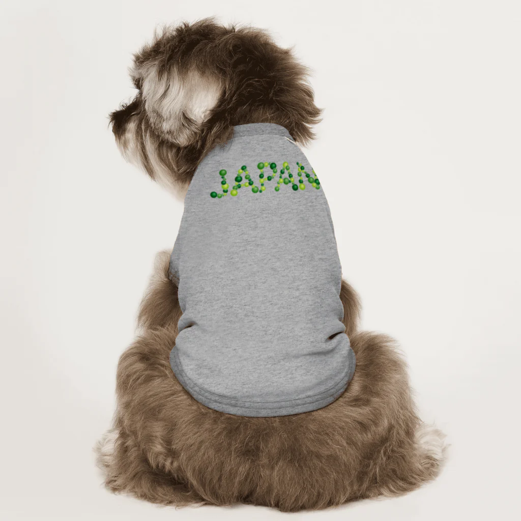 junichi-goodsのバルーン文字「JAPAN」（緑色系） Dog T-shirt