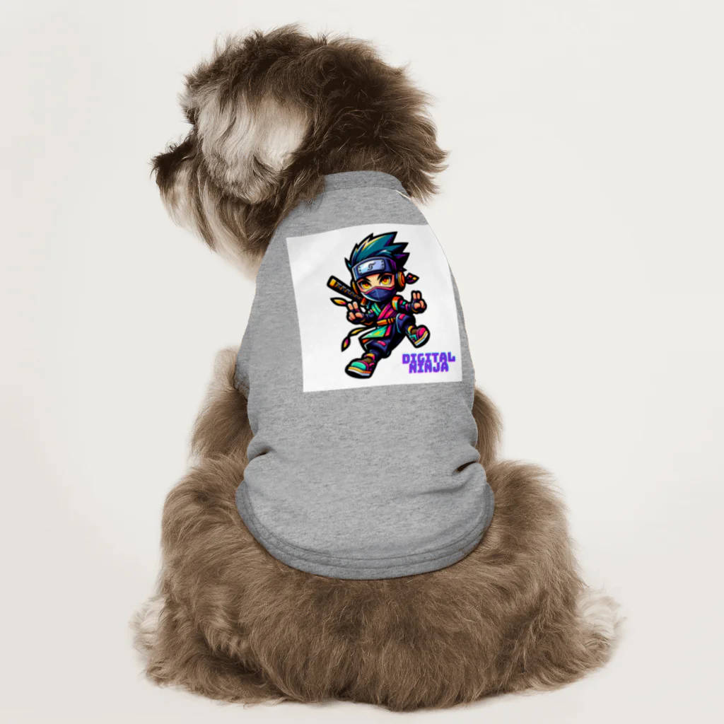 rsrsrsrsrの“Digital Ninja” ロゴ付き ドッグTシャツ
