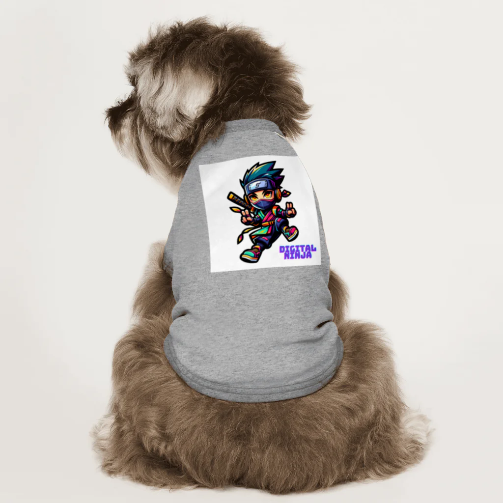 rsrsrsrsrの“Digital Ninja” ロゴ付き Dog T-shirt