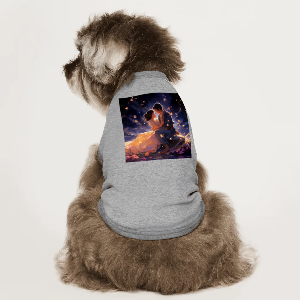 AQUAMETAVERSEの七夕の夜彦星と織り姫が会える　なでしこ1478 Dog T-shirt