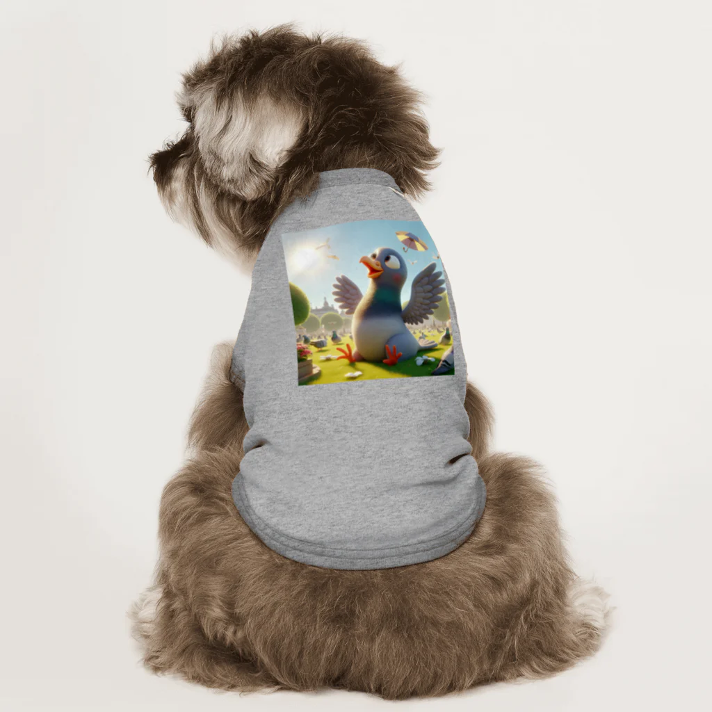 かんぱい工房の明るい子供のハト Dog T-shirt