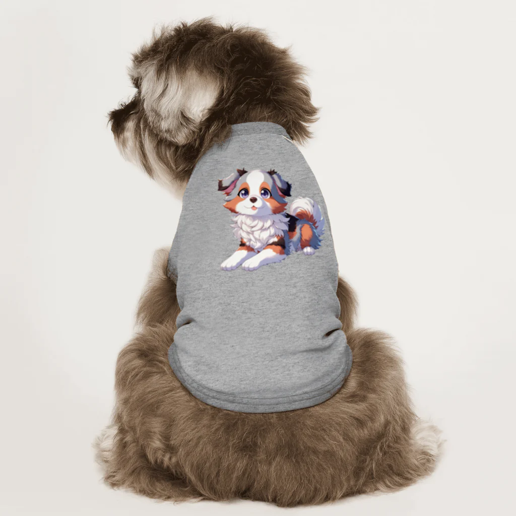 きっとカワイイ何でも図鑑の待っているワンコ Dog T-shirt