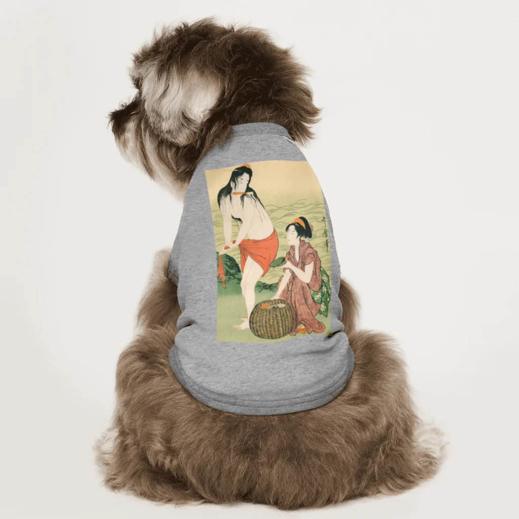 寿めでたや(ukiyoe)の浮世絵：喜多川歌麿_鮑取り  Dog T-shirt