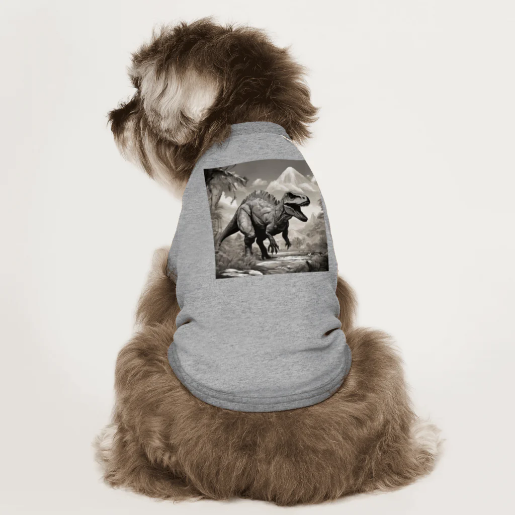 konyuの白黒恐竜 Dog T-shirt