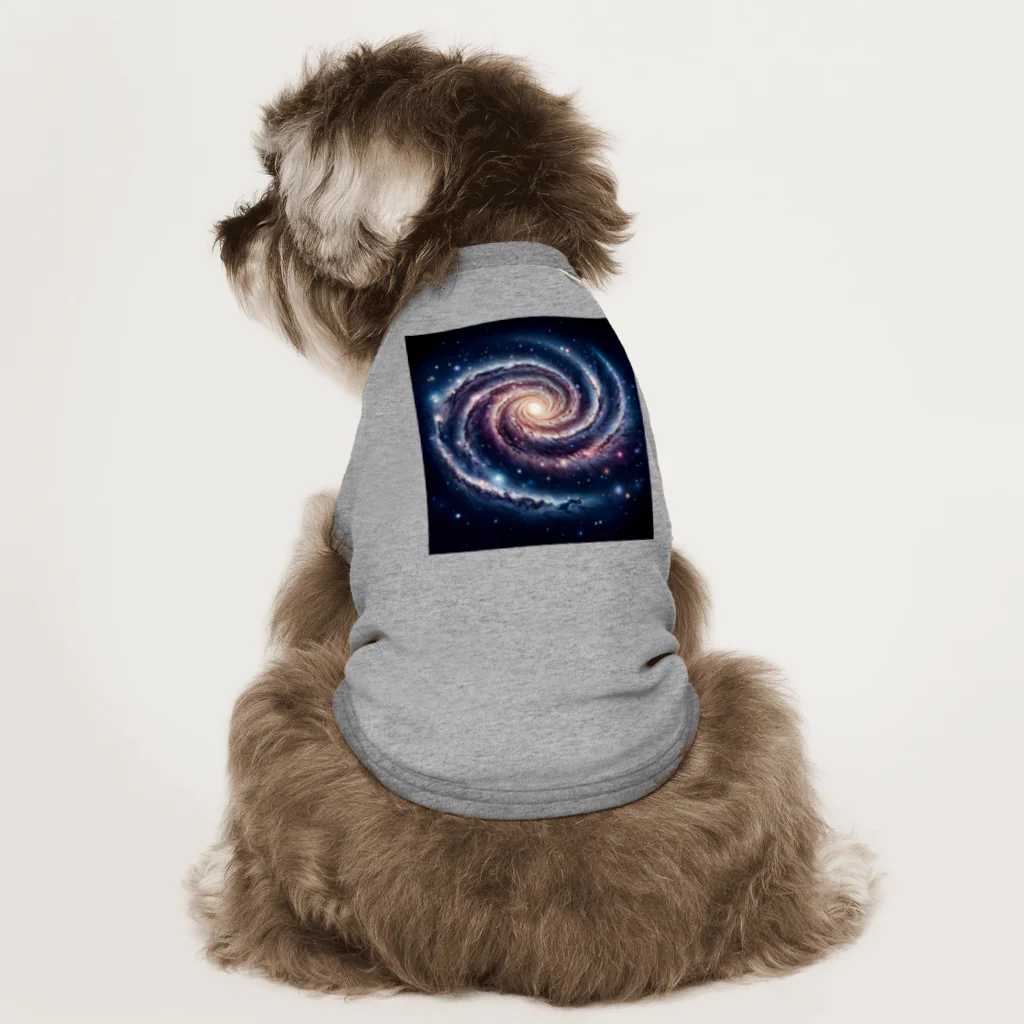 宇宙の神秘グッズ販売所のギャラクシー ドッグTシャツ