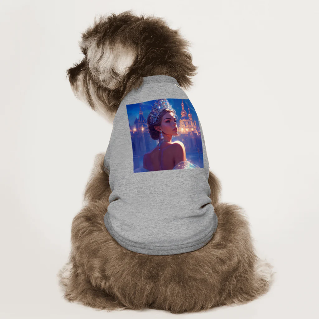 AQUAMETAVERSEの宵闇に輝くクリスタルの女王 Marsa 106 Dog T-shirt