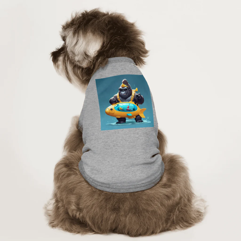 ganeshaのおもちゃの潜水艦でかわいいゴリラに出会おう Dog T-shirt