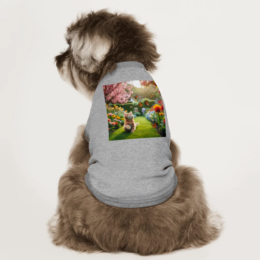 JAMnano1837の猫 in 花園 Dog T-shirt