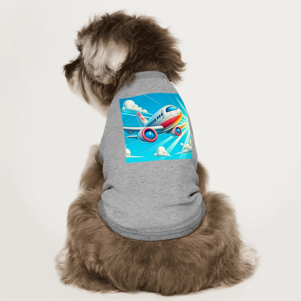 yohiti193の空飛ぶ飛行機のイラスト Dog T-shirt