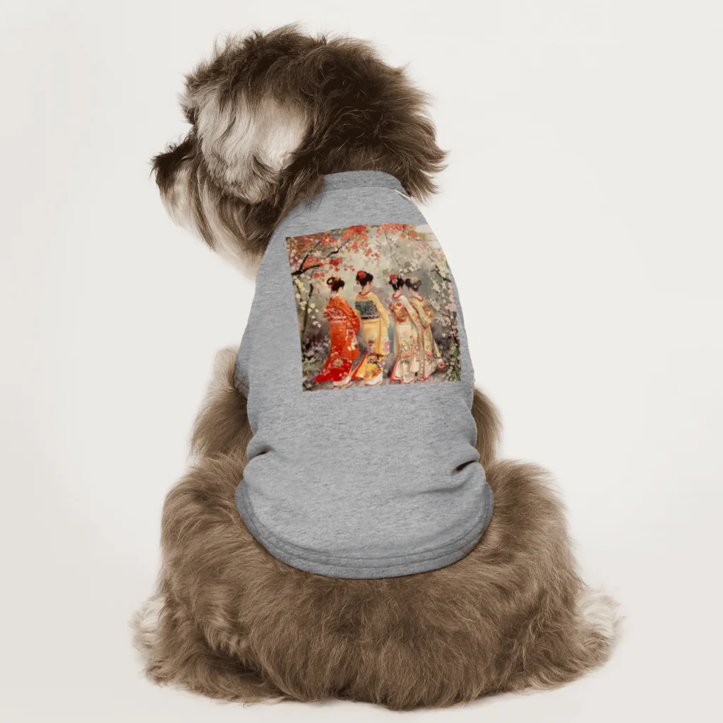 AQUAMETAVERSEの優雅な花見桜の花満開　なでしこ1478 Dog T-shirt