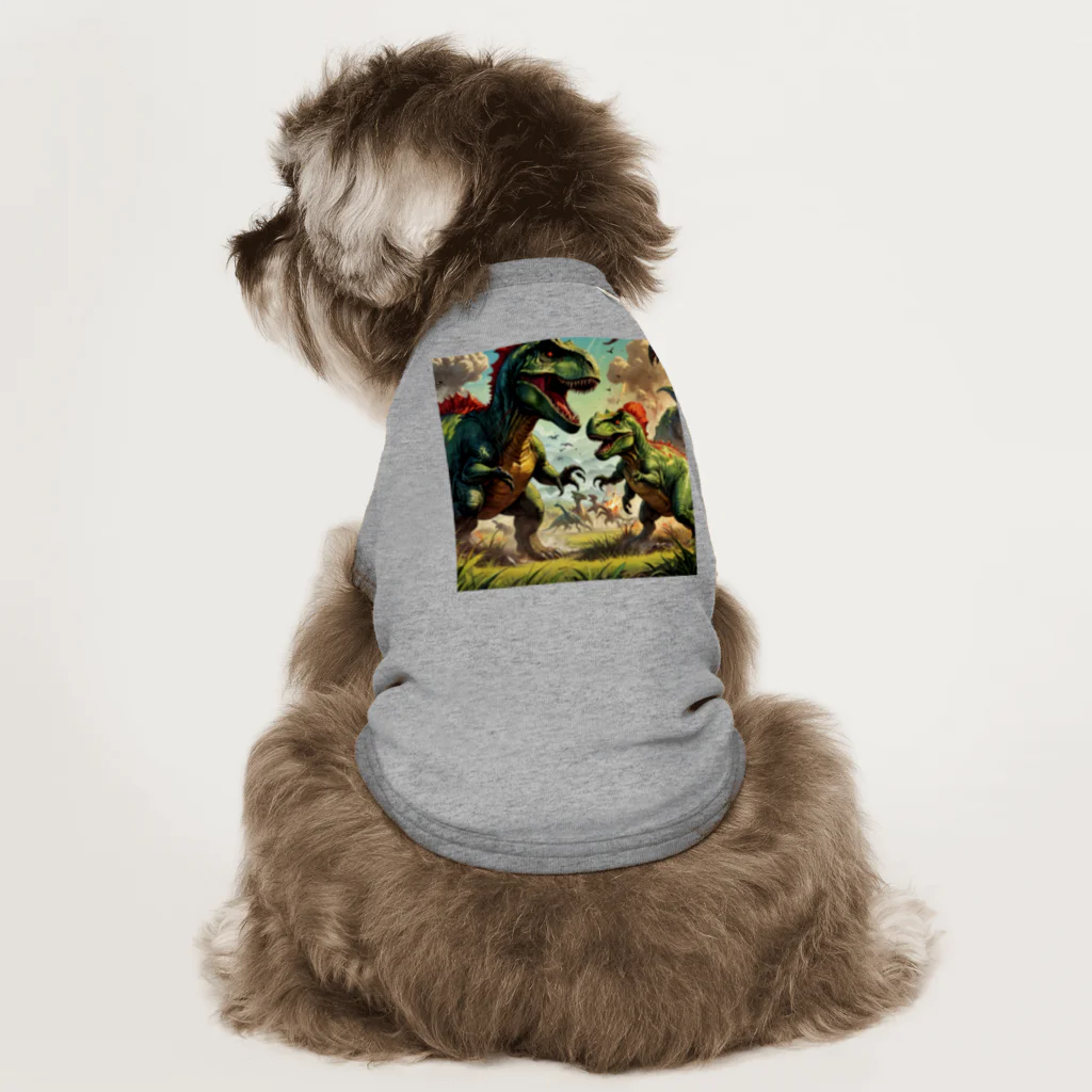 OTIRUBUTUBUTUの恐竜せんそう Dog T-shirt