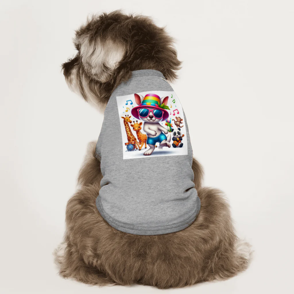 パカオのダンシングアニマル Dog T-shirt