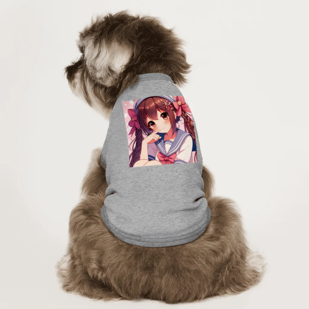 aaammmamのツインテール　おさげ　セーラー服　おんなのこ Dog T-shirt