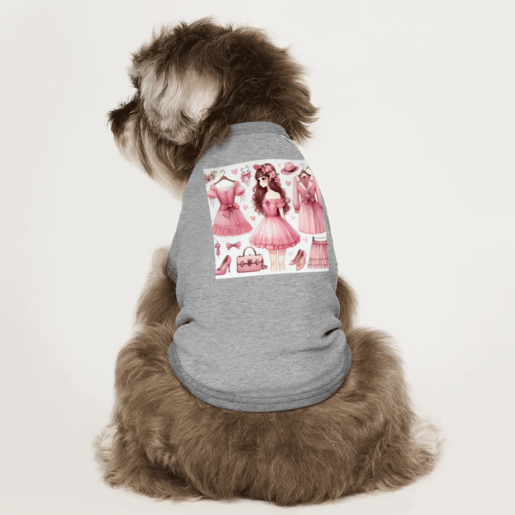 BeccaBeccaのピンク大好き Dog T-shirt