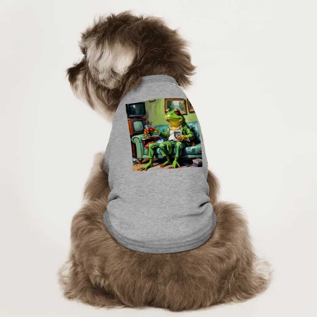 zukit4sのジョークを言っているカエル Dog T-shirt