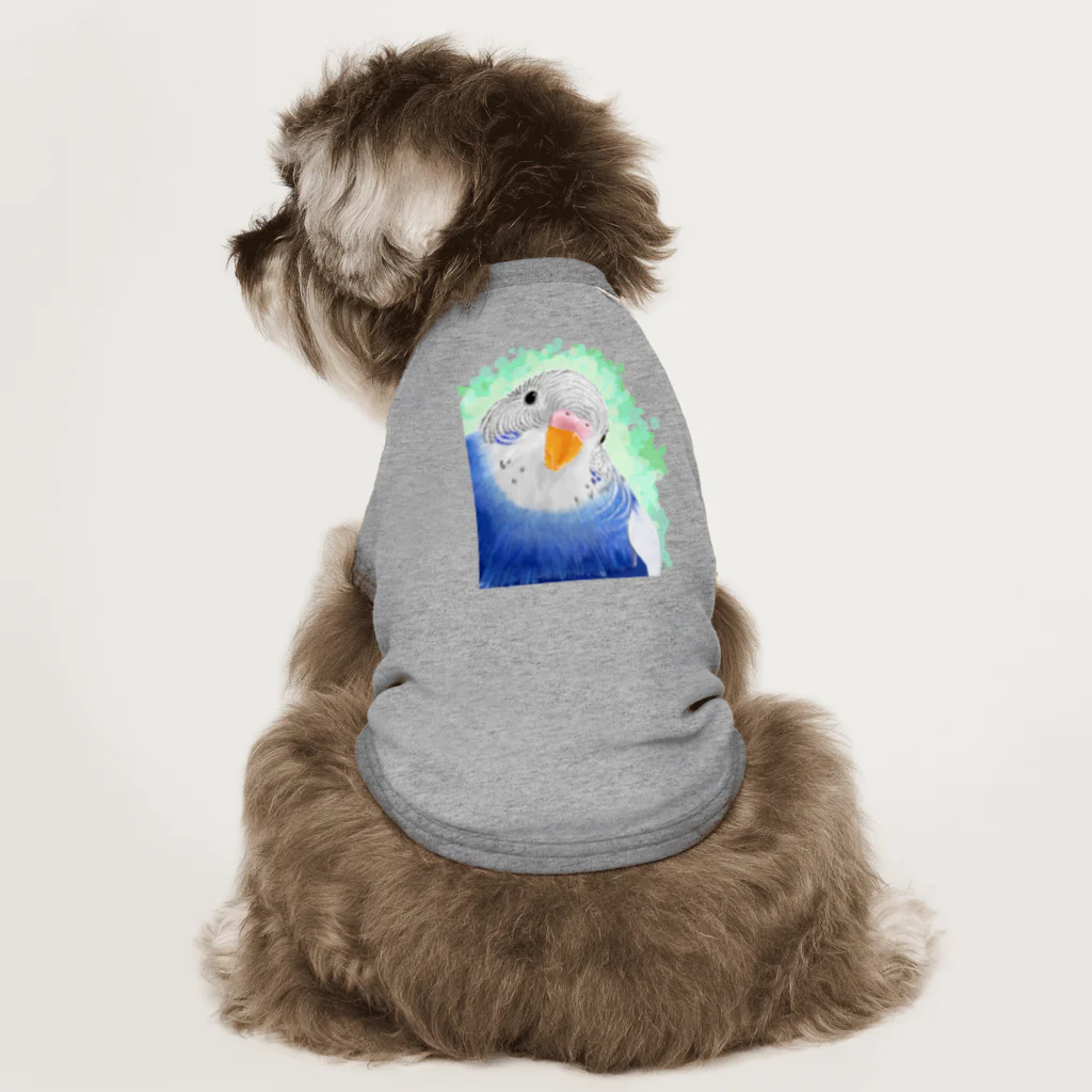 まめるりはことりのセキセイインコ　オパーリン大【まめるりはことり】 Dog T-shirt