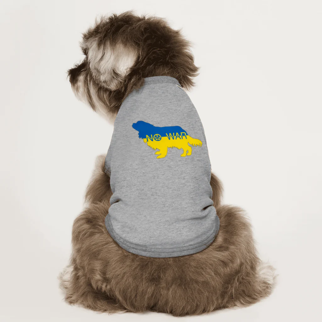 Familyの🇺🇦ウクライナ緊急チャリティー🇺🇦キャバリア Family＊cavalier_NoWar ドッグTシャツ