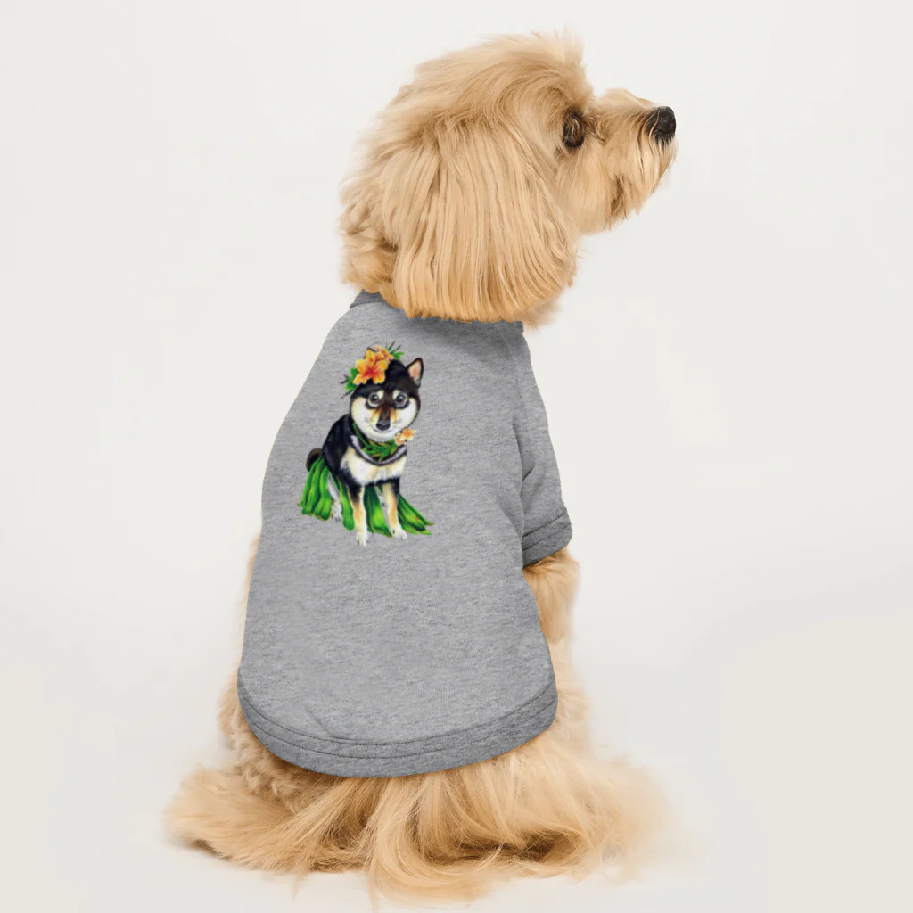 フラ柴さんのお店のフラ黒柴さんオーバーサイズT＆ドッグT Dog T-shirt