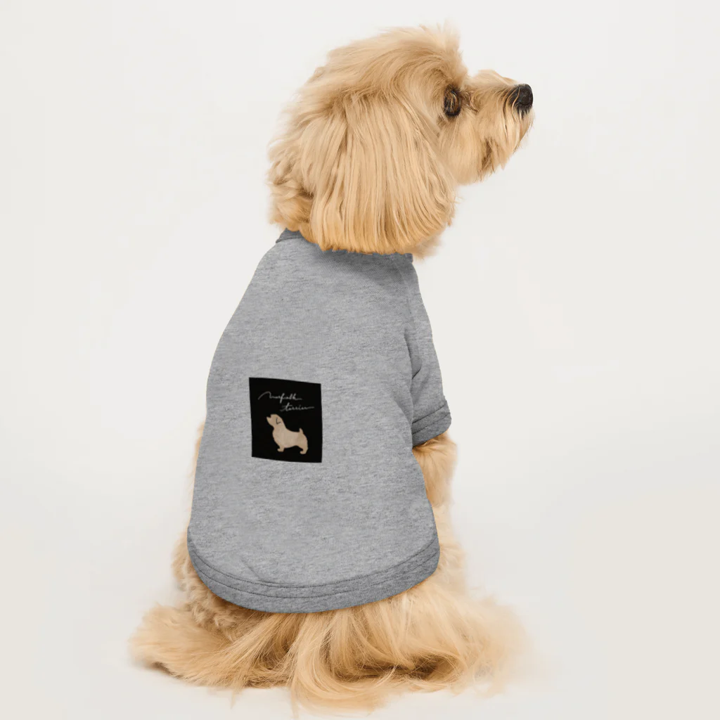 TOMOS-dogのノーフォークテリア　シルエット Dog T-shirt