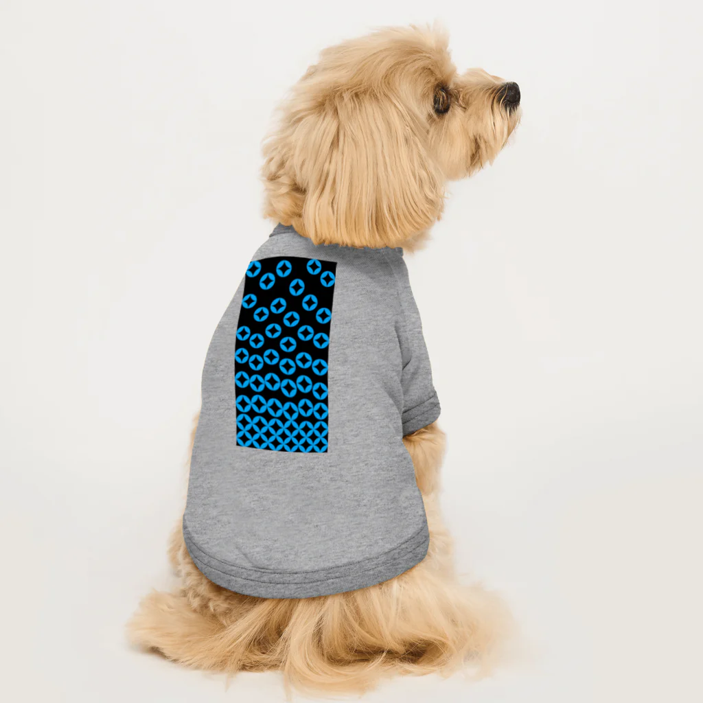 bonnylochの七宝繋ぎ_LightBlue Dog T-shirt
