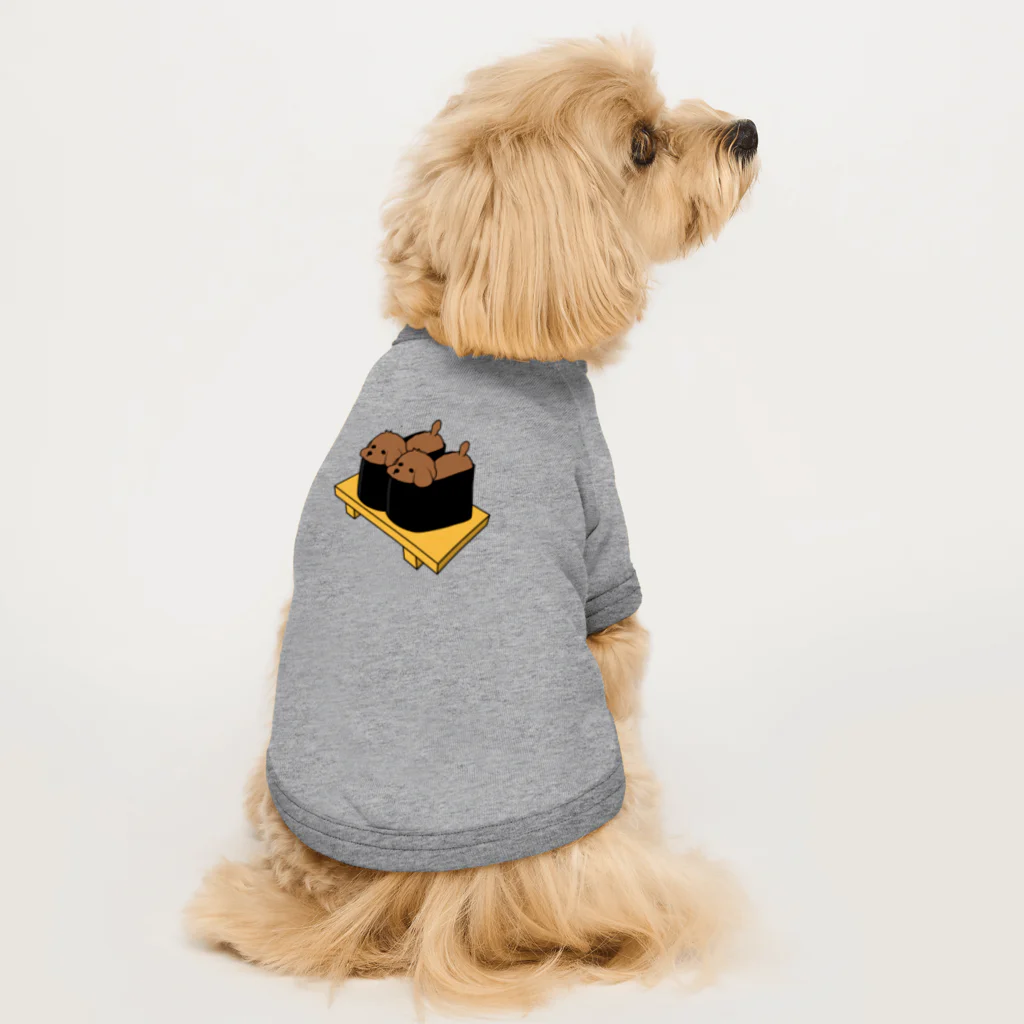 キノフシの店のトイプードルの軍艦巻き Dog T-shirt