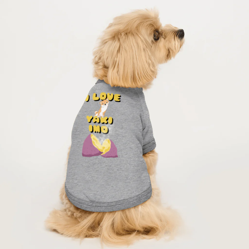 真希ナルセ（マキナル）のI LOVE YAKI IMO（赤柴） Dog T-shirt