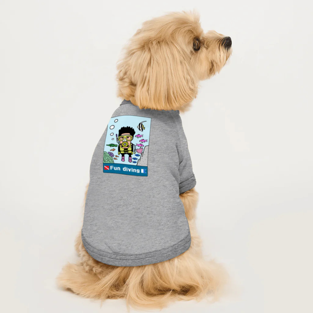 P-STYLEのファンダイビング Dog T-shirt