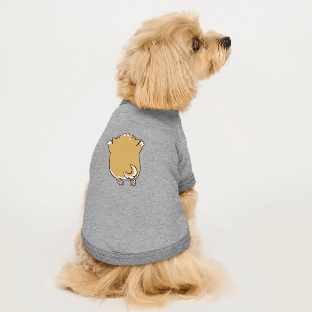 おちゃのこ齋々のしがみつく犬【茶】 ドッグTシャツ