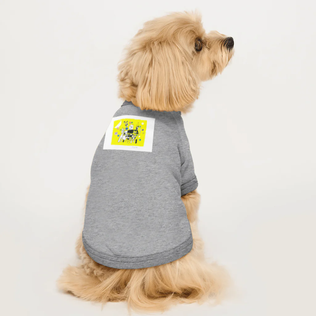 タナカミノルのユーモアイラストショップのキャット テーブル Dog T-shirt