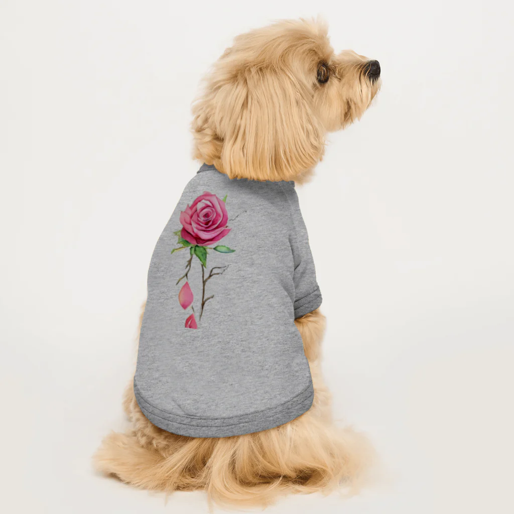 Pure loveの薔薇色の愛 ドッグTシャツ