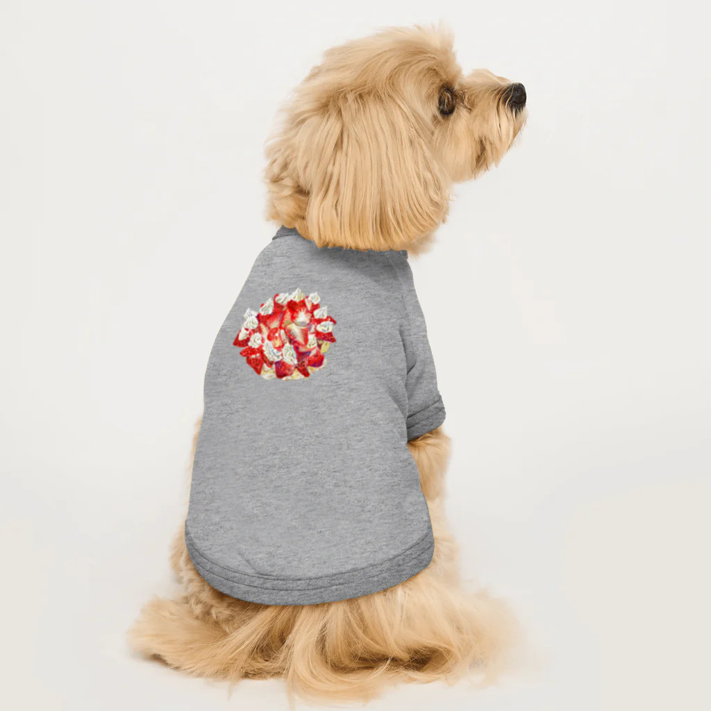 よしだひろ子食欲雑貨店＋加のいちごのホールケーキ Dog T-shirt