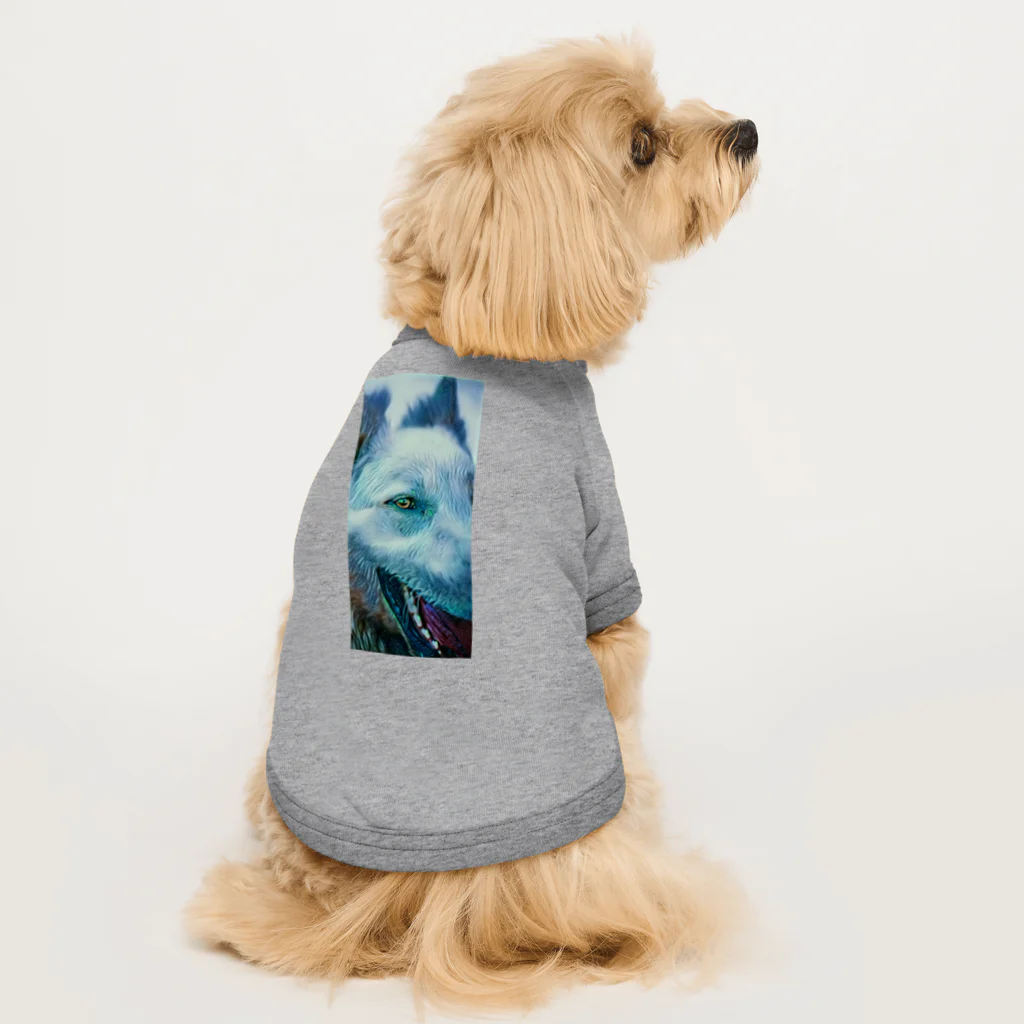 jpsat313のホアイトシェパードドアップ Dog T-shirt