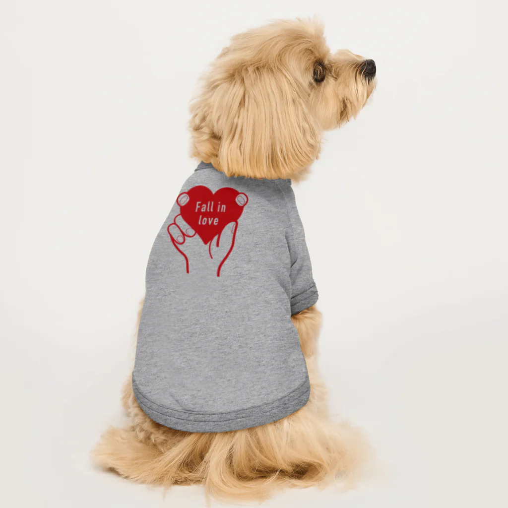 t-shirts-cafeのFall in love Dog T-shirt