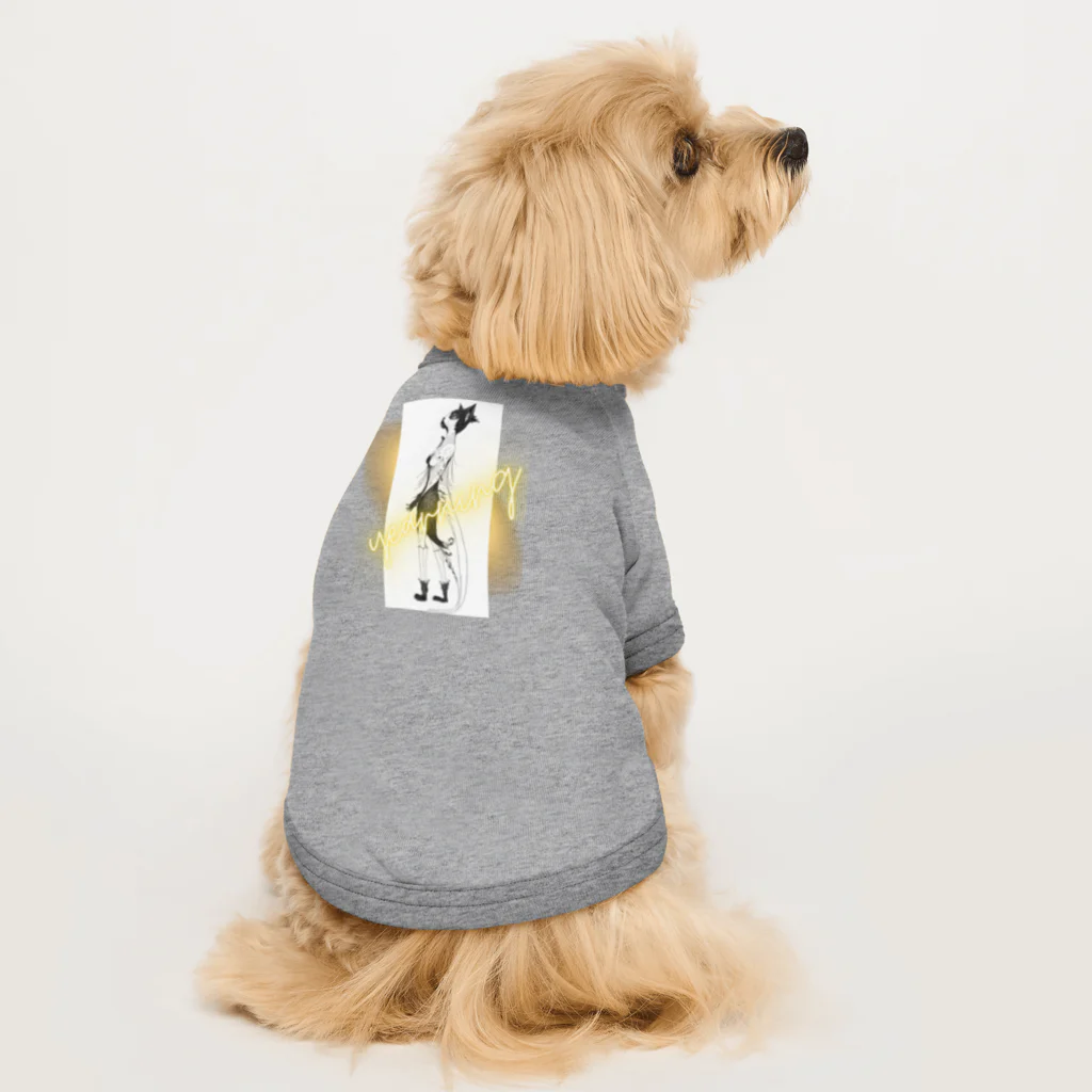 miamissioneの猫の妖精は未知の世界に憧れている！ Cat fairies yearn for the unknown! Dog T-shirt