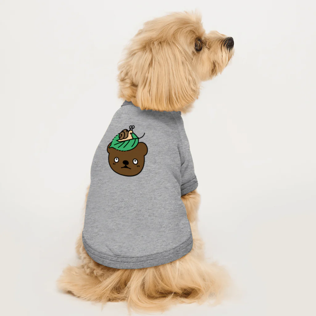 イラスト MONYAAT の雨待ちカタツムリ Dog T-shirt