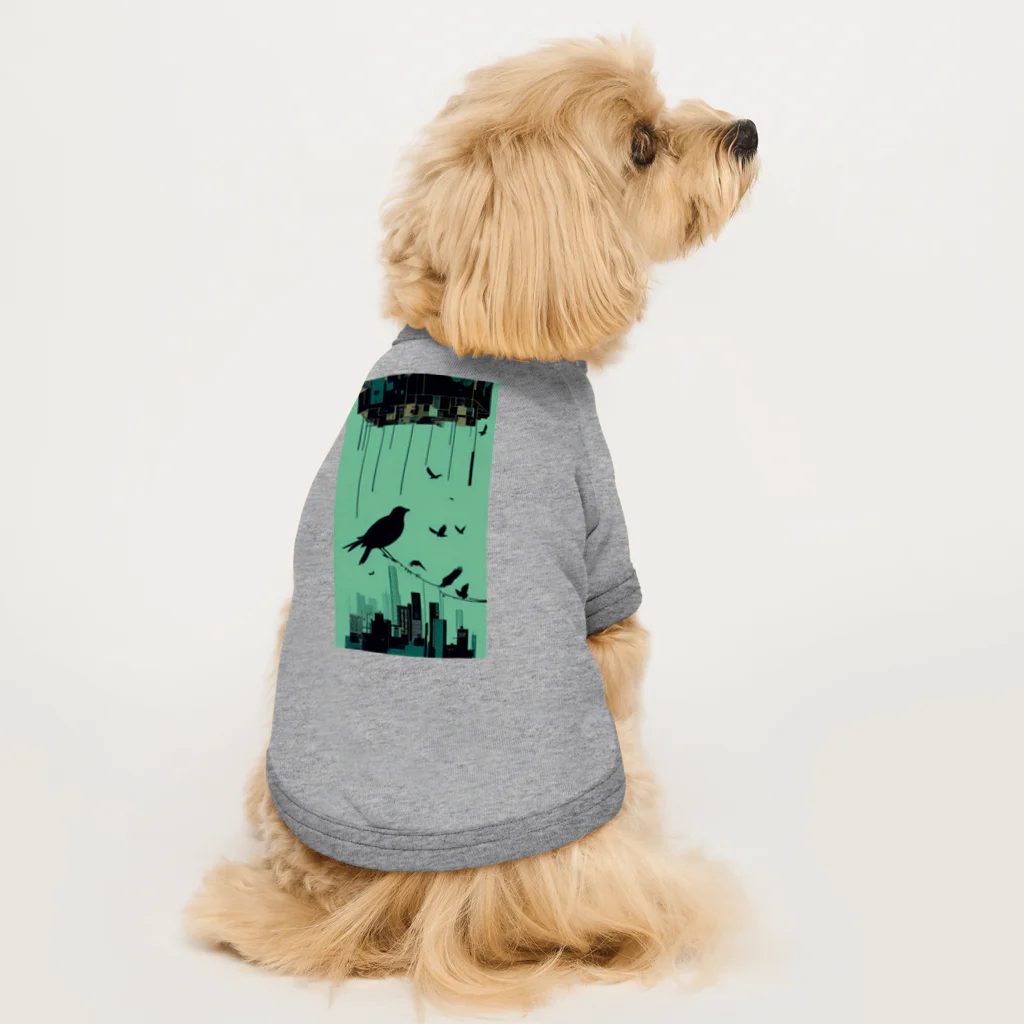 鳥愛のとりとり Dog T-shirt