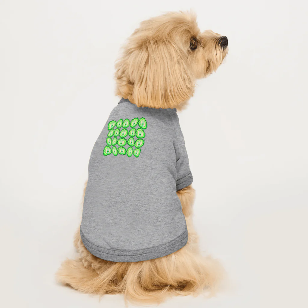 GOYABOYSのゴーヤーの輪切りくんがいっぱい Dog T-shirt