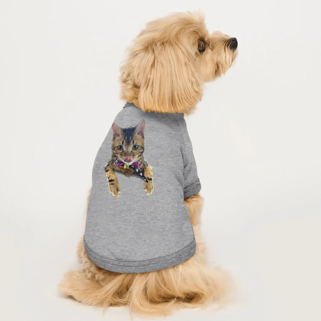 いくママ 猫との毎日のペロリンおむすび Dog T-shirt