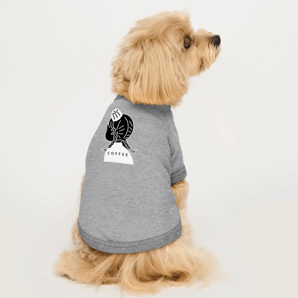 TAY COFFEE STANDのカヌレとコーヒー豆の三つ編み女の子【Lou】ルーちゃん Dog T-shirt