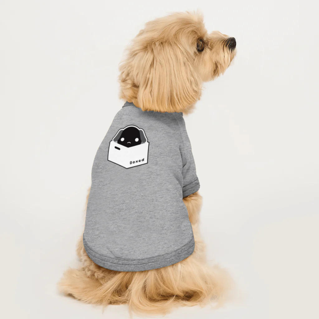ツギハギ ニクの【Boxed * Dog】黒Ver Dog T-shirt