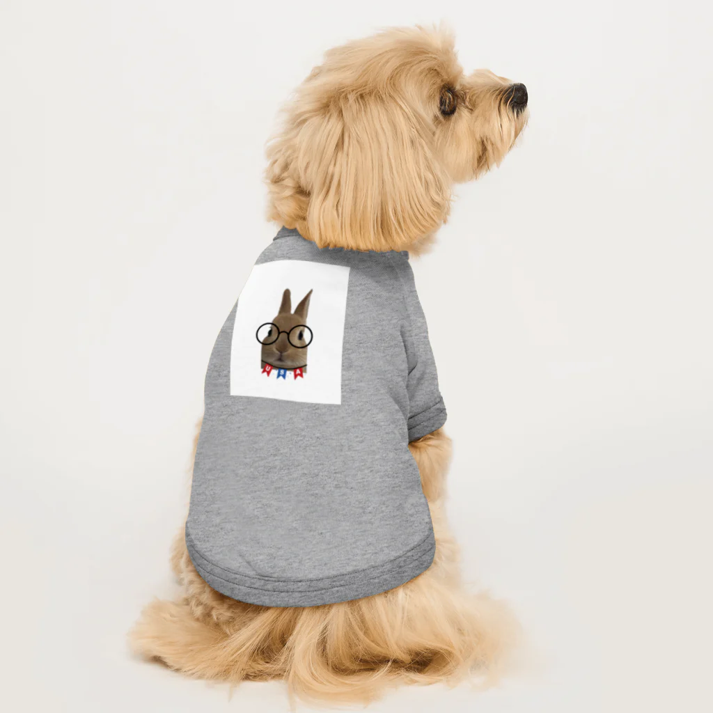 うさぎちゃんとの日常のUSA　パスポート写真 Dog T-shirt