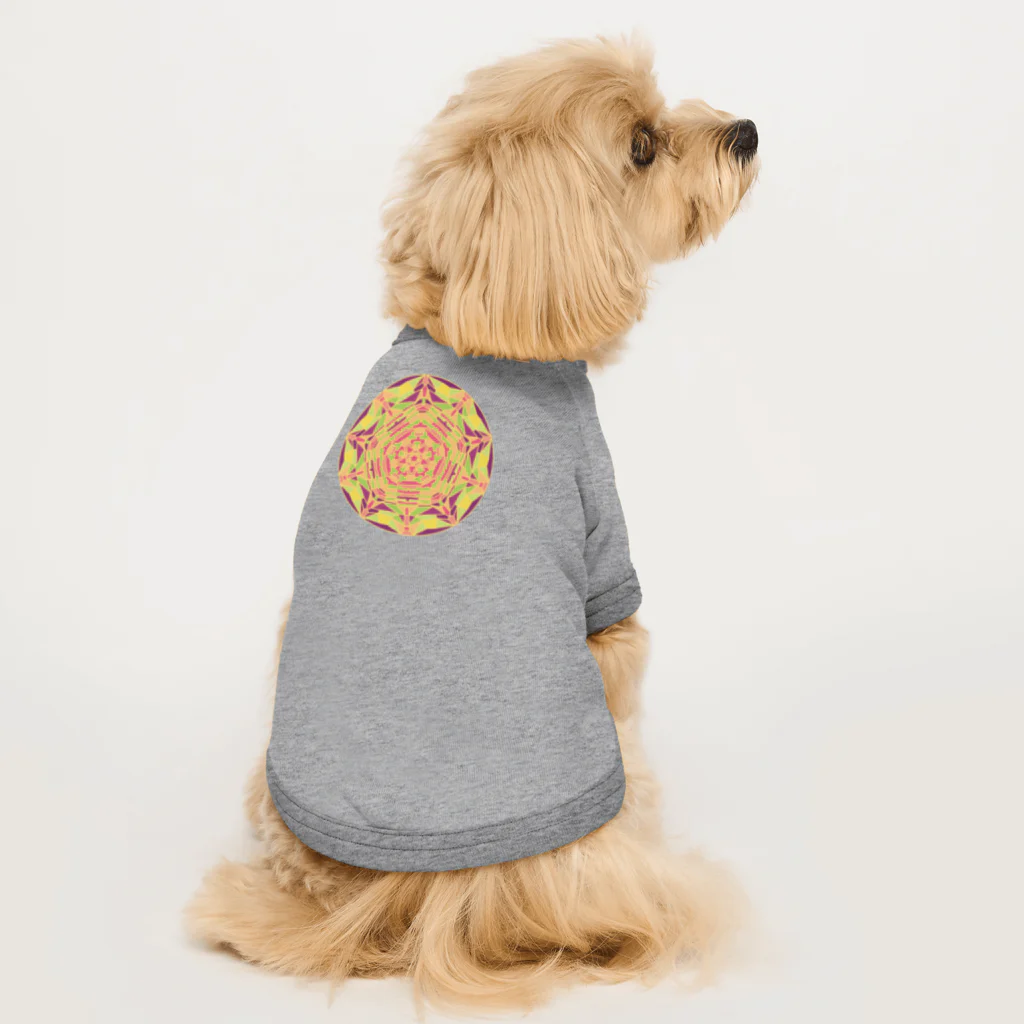 LeafCreateのフルーツカラー曼荼羅 Dog T-shirt