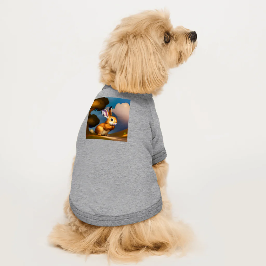 mikkunchamaのかわいいうさぎのイラストグッズ Dog T-shirt