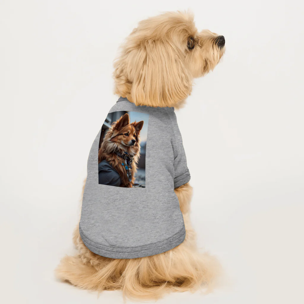 majuiceの凛々しい犬 ドッグTシャツ