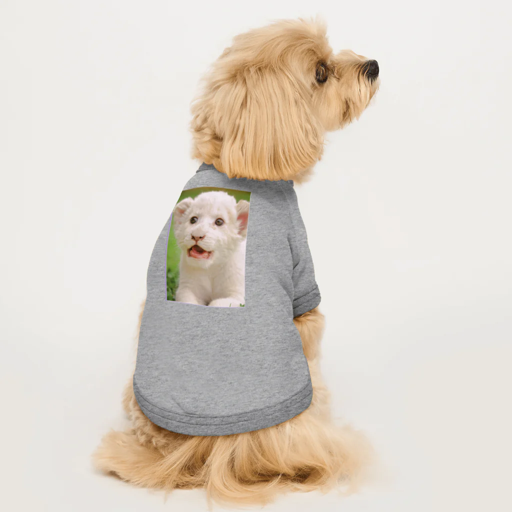 まっしろなのやんちゃなホワイトライオン Dog T-shirt