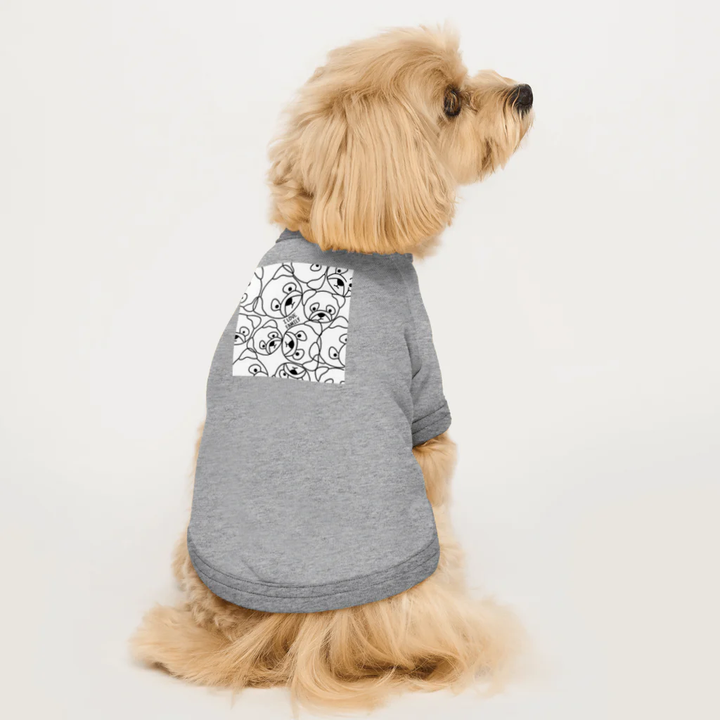 3kids2のDog family Dog T-shirt