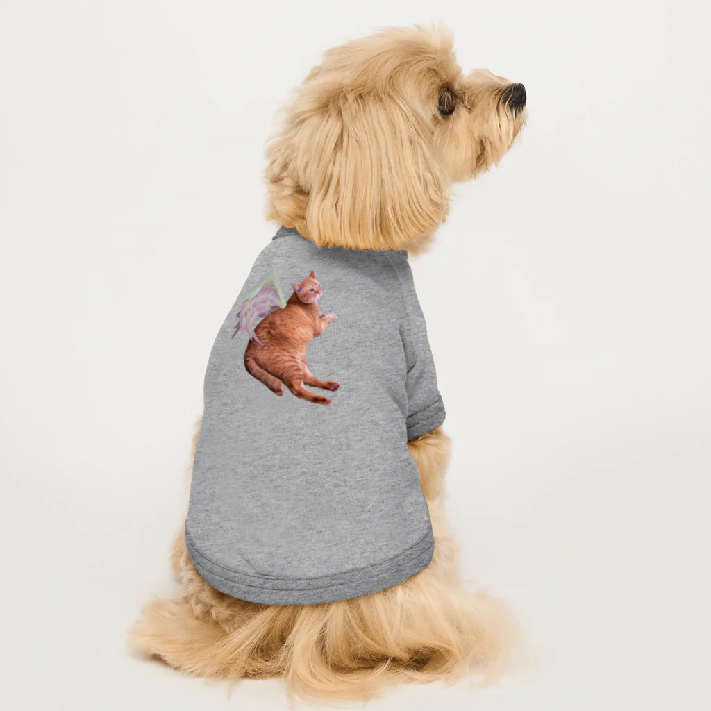 xin_PENTAXの蓮の花びらの羽を背負ったちゃー君 Dog T-shirt